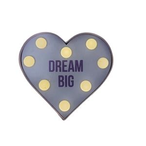Dream Big Heart w Lights Decor
